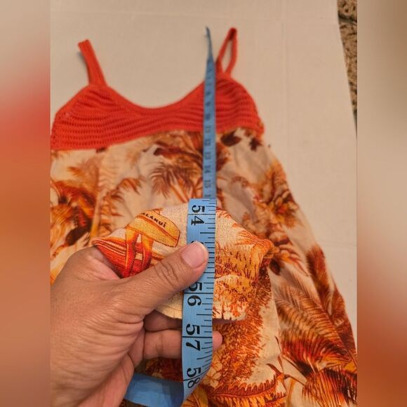 Alanui Hookipa Toile De Jouy Maxi Dress In Orange Size Small - Picture 6 of 13